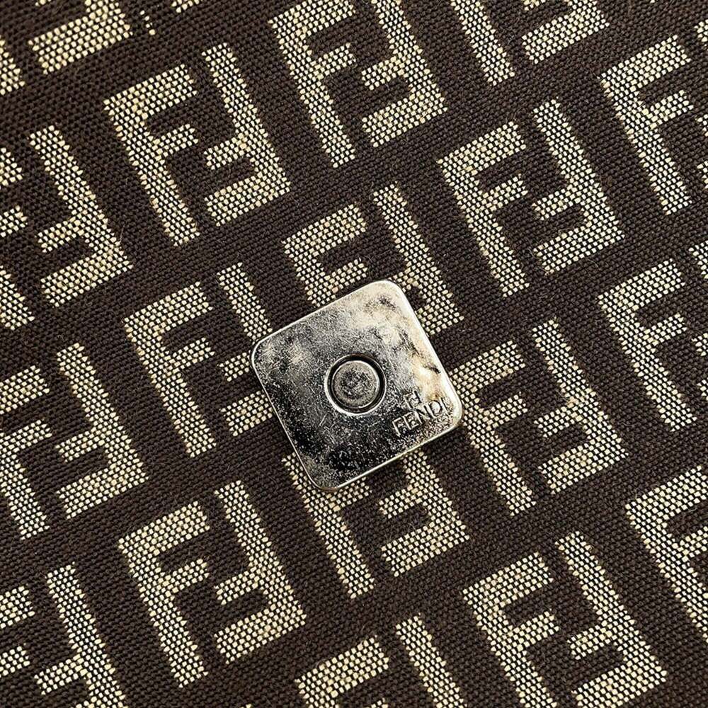 FENDI Brown Leather Zucca Shoulder Bag - Picture 16 of 16